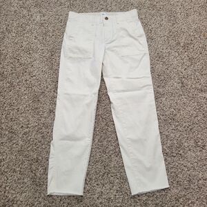 Gap Straight Khaki Pants Trousers Ivory Off White Cream Size 4